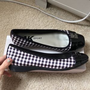 Black Plaid Flats
